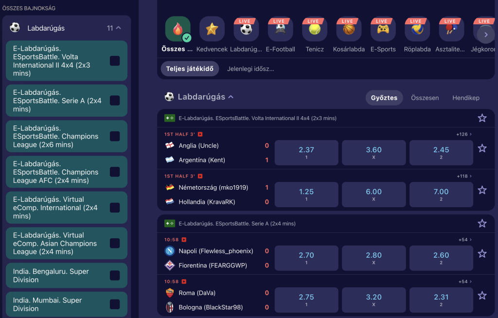 Betmatch sport live betting